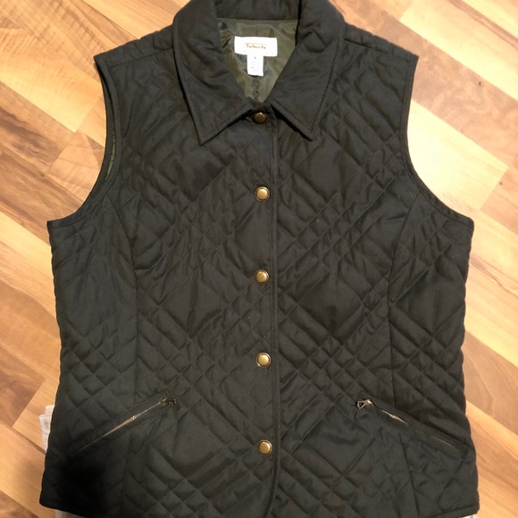 ⭐️WORN ONCE! Hunter green Talbots petites vest. - Picture 2 of 7